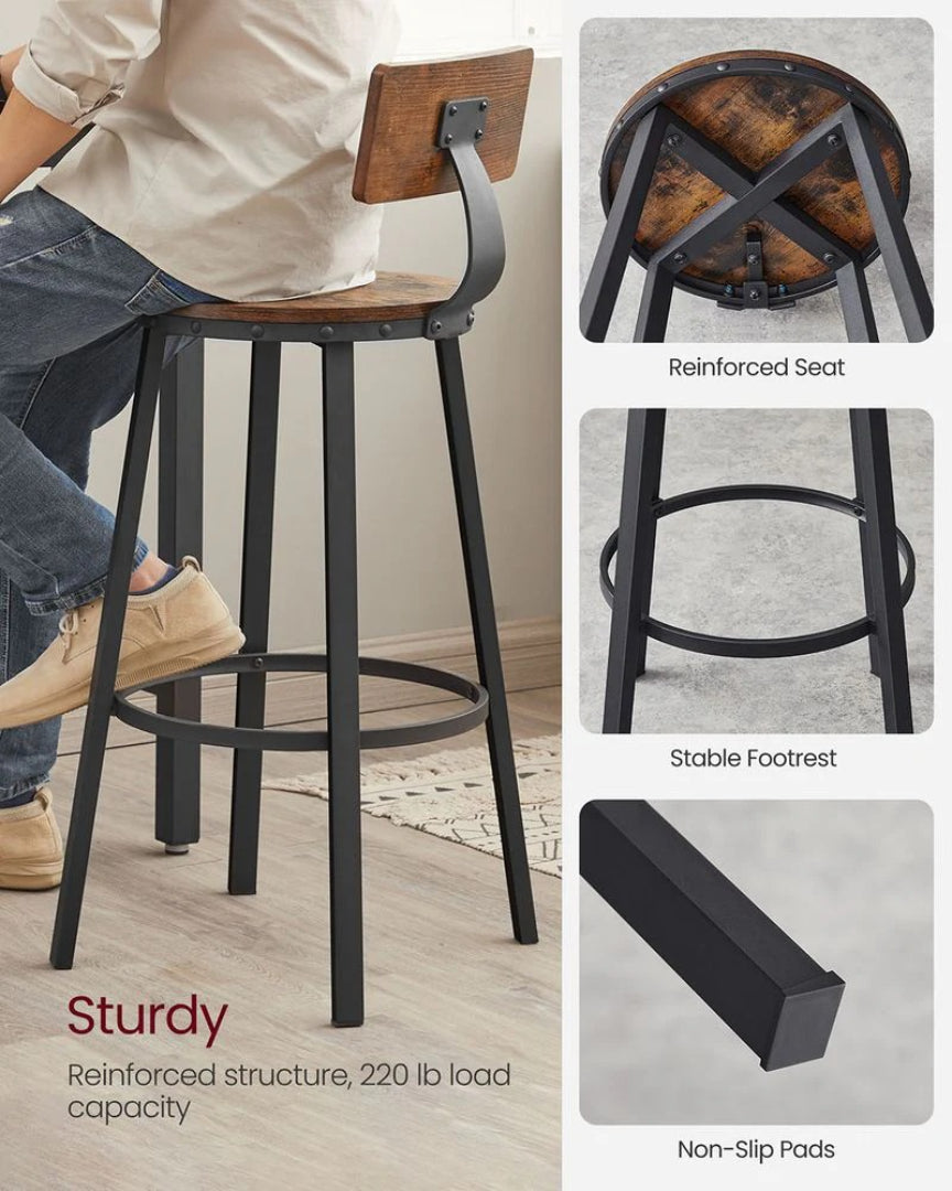 Bar Height Bar Stools with Backrest – product view 15 | Amaraloft