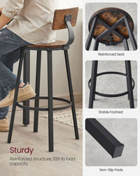 Bar Height Bar Stools with Backrest – product view 15 | Amaraloft