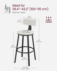 Bar Height Bar Stools with Backrest – product view 21 | Amaraloft