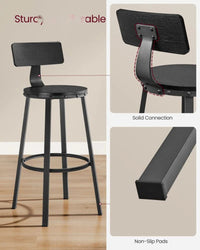 Bar Height Bar Stools with Backrest – product view 27 | Amaraloft