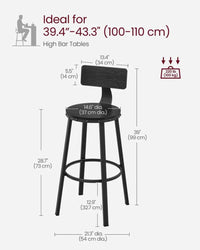 Bar Height Bar Stools with Backrest – product view 28 | Amaraloft