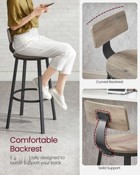 Bar Height Bar Stools with Backrest – product view 32 | Amaraloft