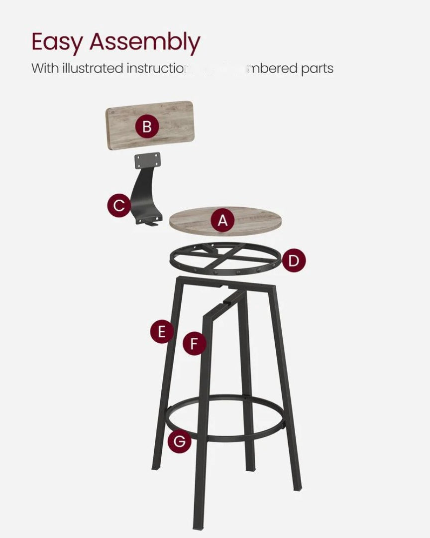 Bar Height Bar Stools with Backrest – product view 36 | Amaraloft