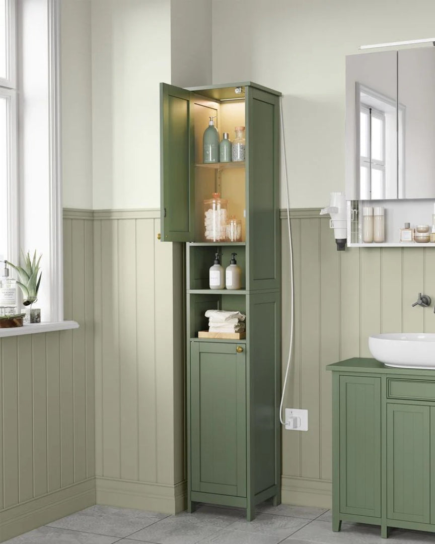 Bathroom Cabinet With Lights Tall Storage Cabinet 66.9in High – product view 2 | Amaraloft