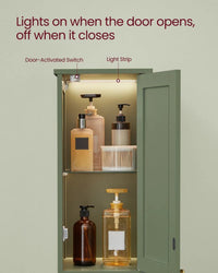 Bathroom Cabinet With Lights Tall Storage Cabinet 66.9in High – product view 3 | Amaraloft