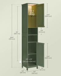Bathroom Cabinet With Lights Tall Storage Cabinet 66.9in High – product view 6 | Amaraloft
