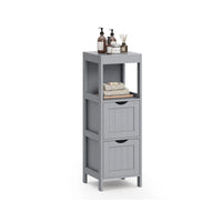 Bathroom Floor Cabinet With 2 Drawers Slim Storage 35in High – product view 3 | Amaraloft