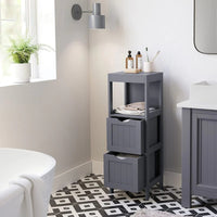 Bathroom Floor Cabinet With 2 Drawers Slim Storage 35in High – product view 13 | Amaraloft