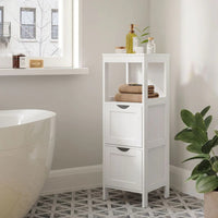 Bathroom Floor Cabinet With 2 Drawers Slim Storage 35in High – product view 5 | Amaraloft