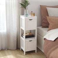 Bathroom Floor Cabinet With 2 Drawers Slim Storage 35in High – product view 7 | Amaraloft