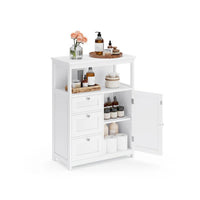Bathroom Floor Storage Cabinet With 3 Drawers Adjustable Shelf – product view 1 | Amaraloft