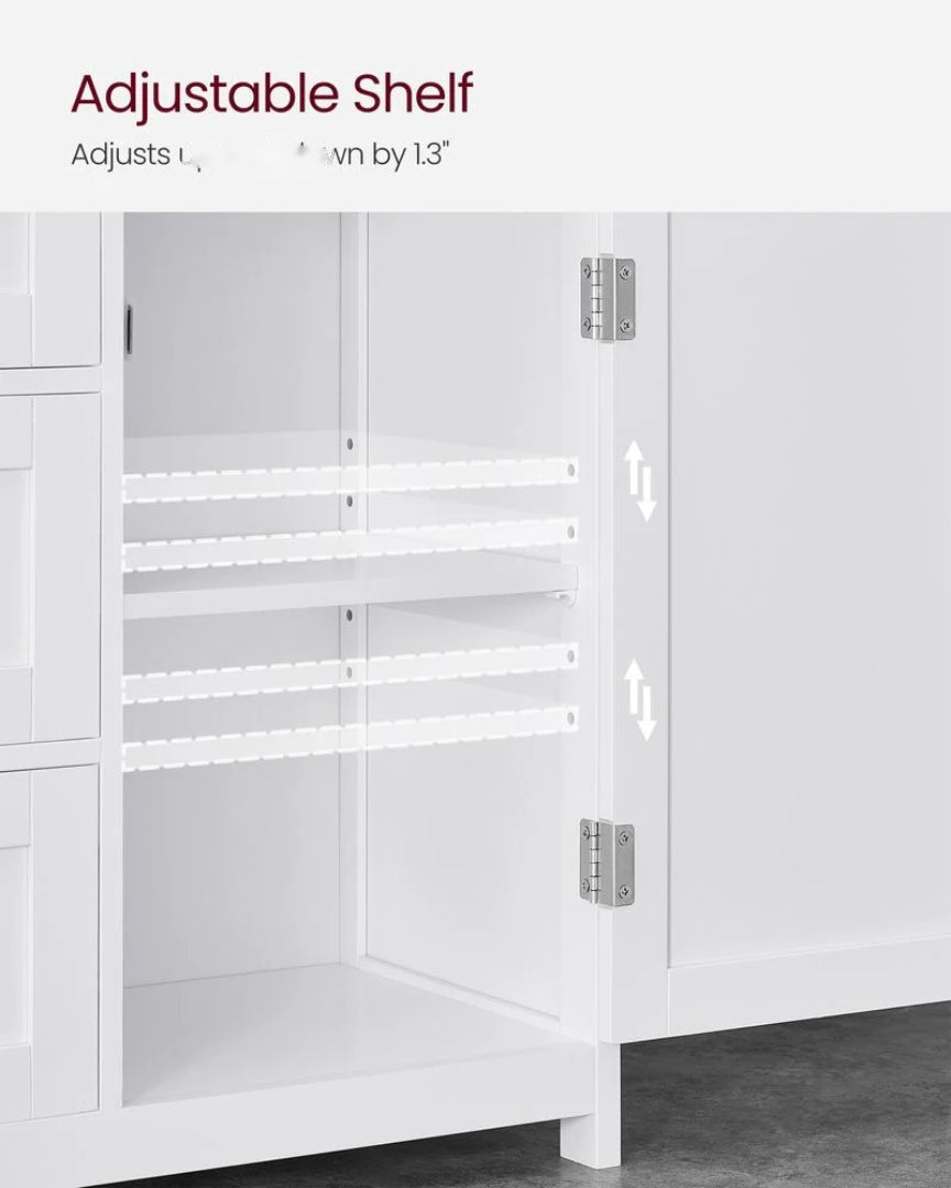 Bathroom Floor Storage Cabinet With 3 Drawers Adjustable Shelf – product view 4 | Amaraloft