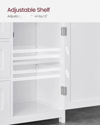 Bathroom Floor Storage Cabinet With 3 Drawers Adjustable Shelf – product view 4 | Amaraloft