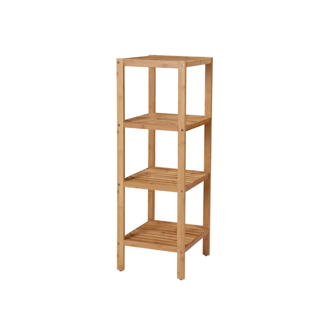 Bathroom Shelf 4-Tier Bamboo Storage Rack 38.6in High – product view 1 | Amaraloft