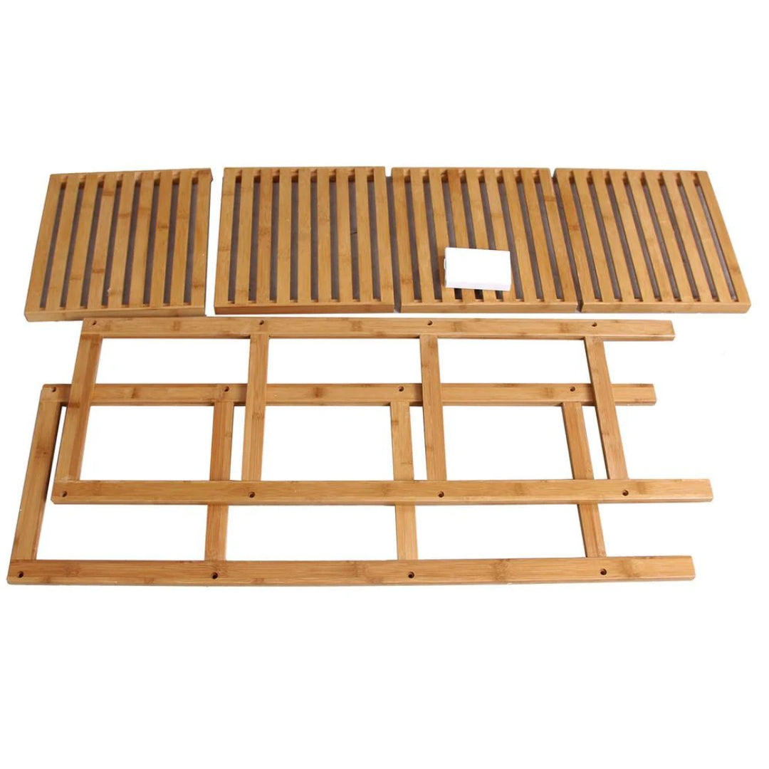 Bathroom Shelf 4-Tier Bamboo Storage Rack 38.6in High – product view 5 | Amaraloft