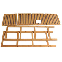 Bathroom Shelf 4-Tier Bamboo Storage Rack 38.6in High – product view 5 | Amaraloft