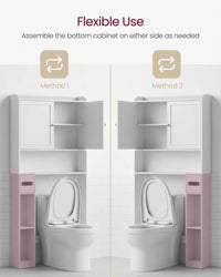 Bathroom Storage Shelf With Paper Holder Over Toilet - product photo 10