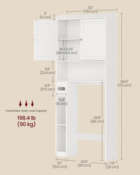 Bathroom Storage Shelf With Paper Holder Over Toilet - product photo 12