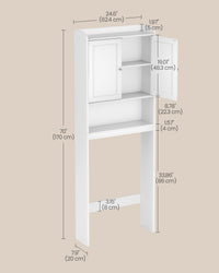 Bathroom Storage Shelf With Paper Holder Over Toilet - product photo 24