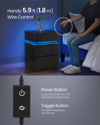 Bedside Table With LED Lights - product photo 13