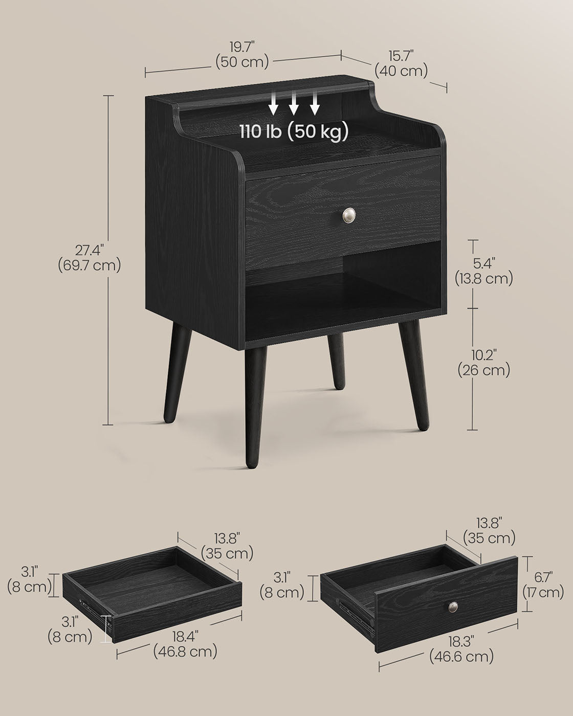 Bedside Tables With Hidden Drawers - product photo 15