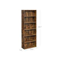 6 Tier Bookcase With Adjustable Shelves – product view 8 | Amaraloft