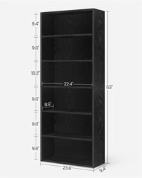 6 Tier Bookcase With Adjustable Shelves – product view 10 | Amaraloft