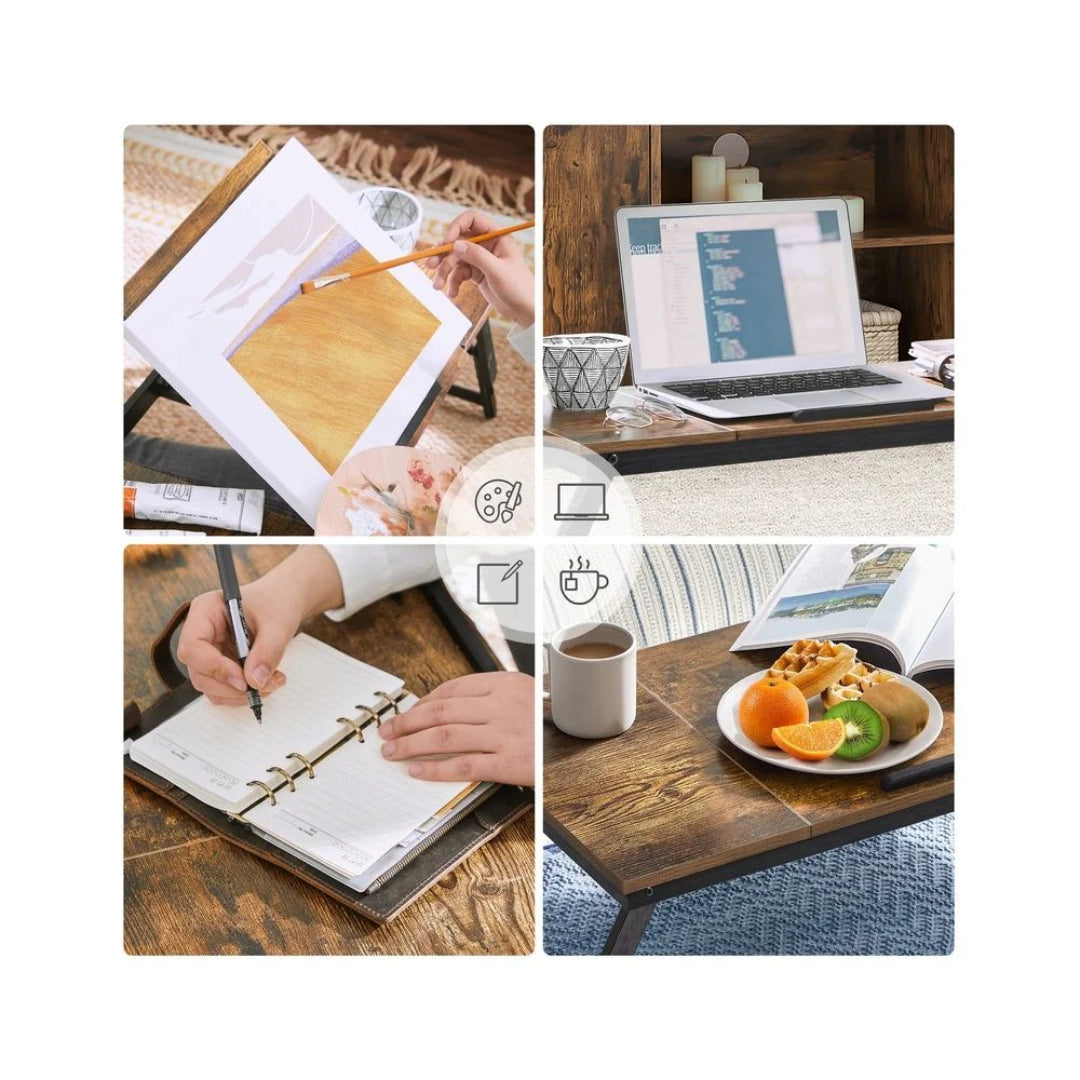 Adjustable Laptop Table With Tilt Top & Foldable Legs Bed Tray – product view 4 | Amaraloft