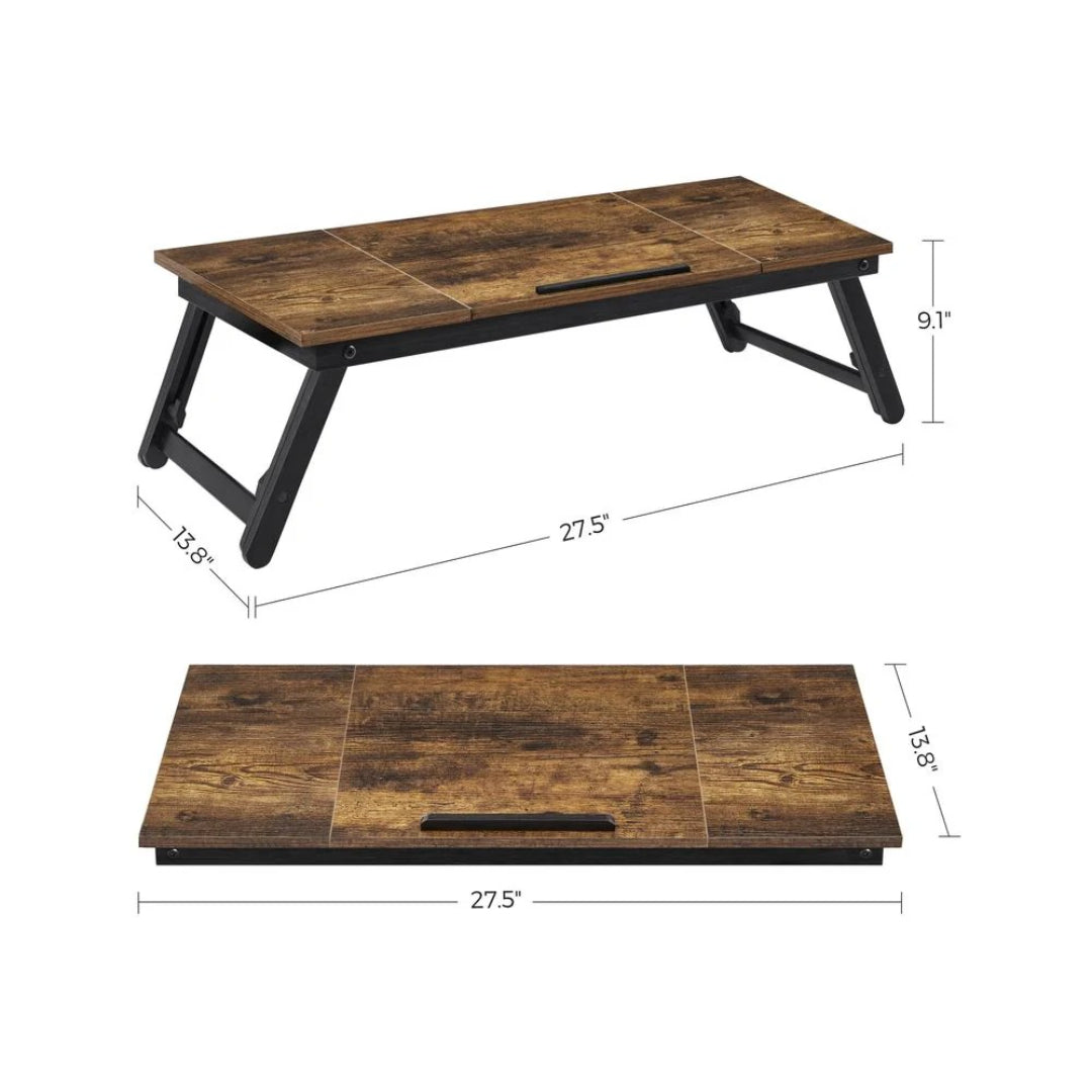 Adjustable Laptop Table With Tilt Top & Foldable Legs Bed Tray – product view 9 | Amaraloft