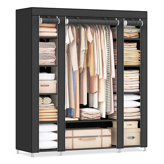 Closet Wardrobe With Non-Woven Fabric Cover - product photo 01