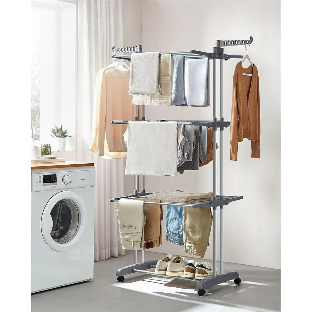 Clothes Drying Rack 4-Tier Foldable Laundry Stand 67.7in High – product view 5 | Amaraloft
