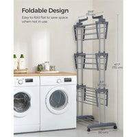 Clothes Drying Rack 4-Tier Foldable Laundry Stand 67.7in High – product view 8 | Amaraloft