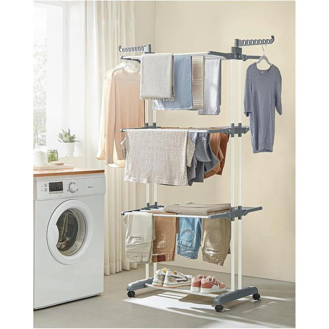 Clothes Drying Rack 4-Tier Foldable Laundry Stand 67.7in High – product view 11 | Amaraloft