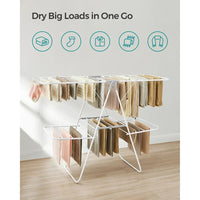 Clothes Drying Rack Foldable 2-Level With Adjustable Wings 67.3in – product view 8 | Amaraloft