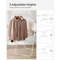 Clothes Drying Rack Foldable 2-Level With Adjustable Wings 67.3in – product view 10 | Amaraloft