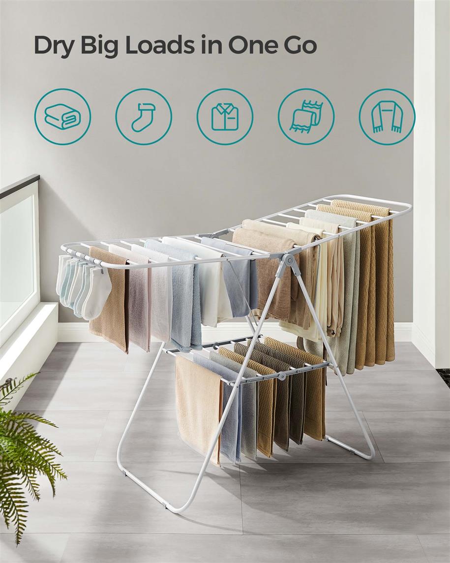 Clothes Drying Rack With Sock Clips - product photo 04