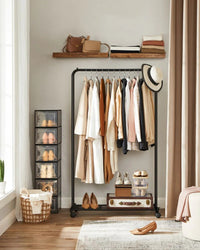 Clothes Rack With Wheels Metal Garment Rack 35.8in Wide – product view 9 | Amaraloft
