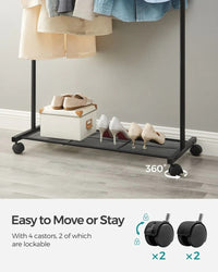 Clothes Rack With Wheels Metal Garment Rack 35.8in Wide – product view 12 | Amaraloft