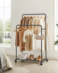 Clothes Rack With Wheels Metal Garment Rack 35.8in Wide – product view 14 | Amaraloft