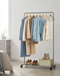 Clothes Rack With Wheels Metal Garment Rack 35.8in Wide – product view 20 | Amaraloft