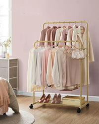 Clothes Rack With Wheels Metal Garment Rack 35.8in Wide – product view 22 | Amaraloft