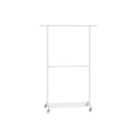 Clothing Rack Double Rod Rolling Garment Rack Heavy Duty – product view 2 | Amaraloft