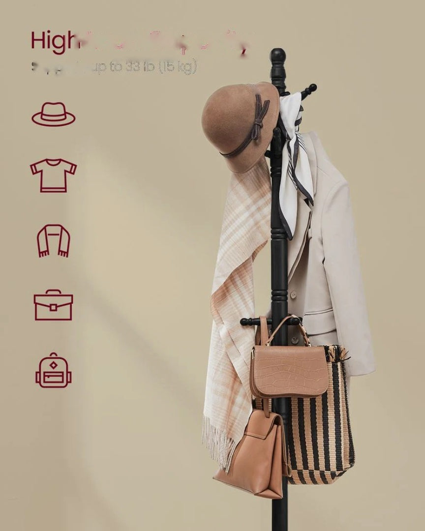 Solid Wood Coat Rack With 10 Hooks – product view 6 | Amaraloft