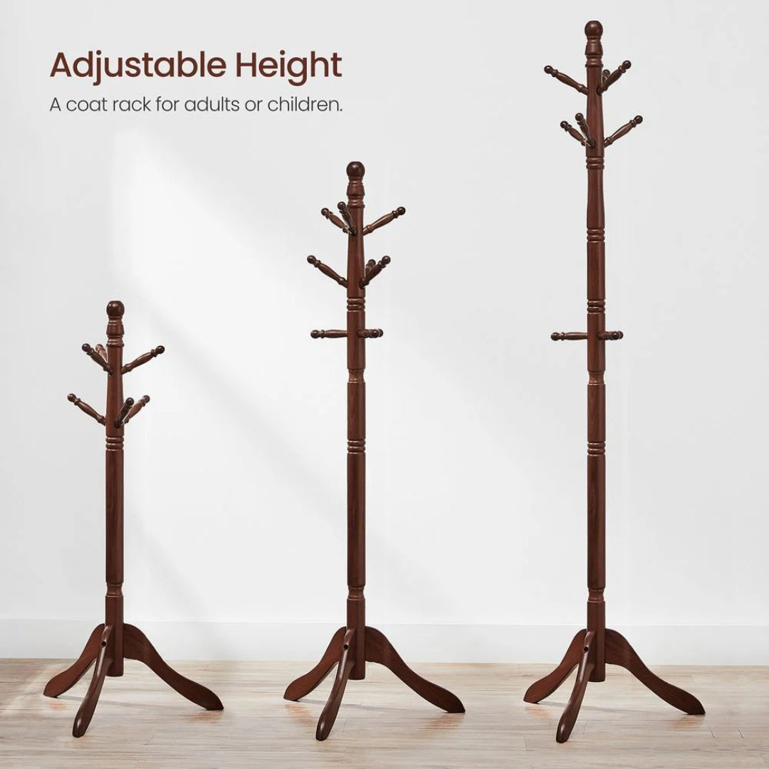 Solid Wood Coat Rack With 10 Hooks – product view 13 | Amaraloft