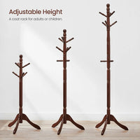 Solid Wood Coat Rack With 10 Hooks – product view 13 | Amaraloft