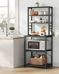 Coffee Bar Cabinet With 6 Tier Shelves And Adjustable Middle Shelf - product photo 25