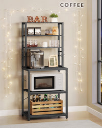 Coffee Bar Cabinet With 6 Tier Shelves And Adjustable Middle Shelf - product photo 26