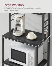 Coffee Bar Cabinet With 6 Tier Shelves And Adjustable Middle Shelf - product photo 29