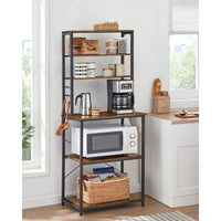Coffee Bar With 6-Tier Shelves - product photo 02