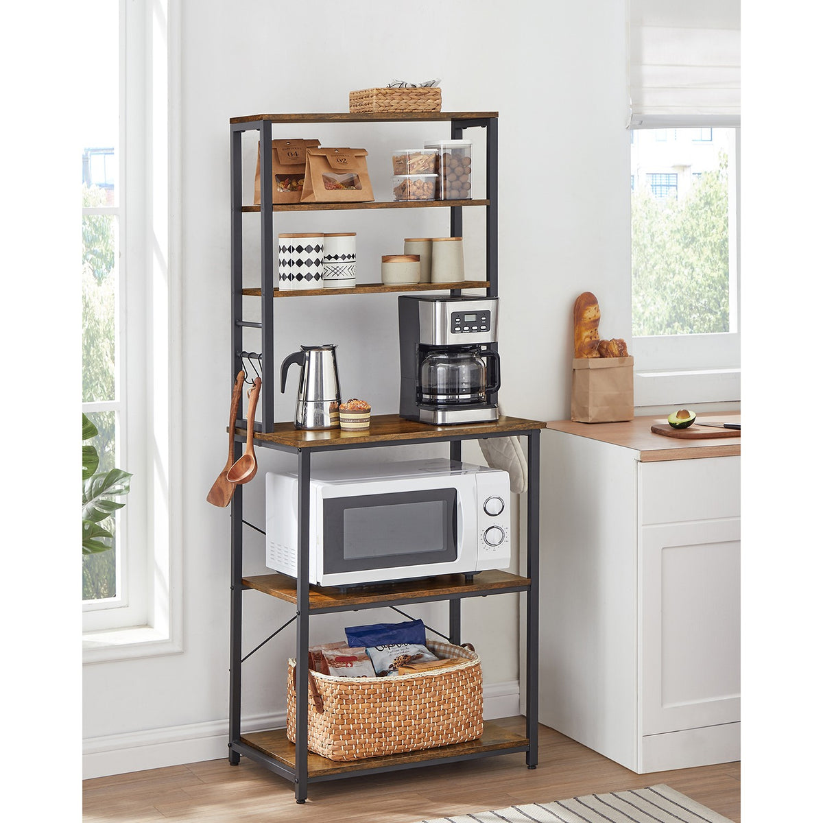 Coffee Bar With 6-Tier Shelves - product photo 18